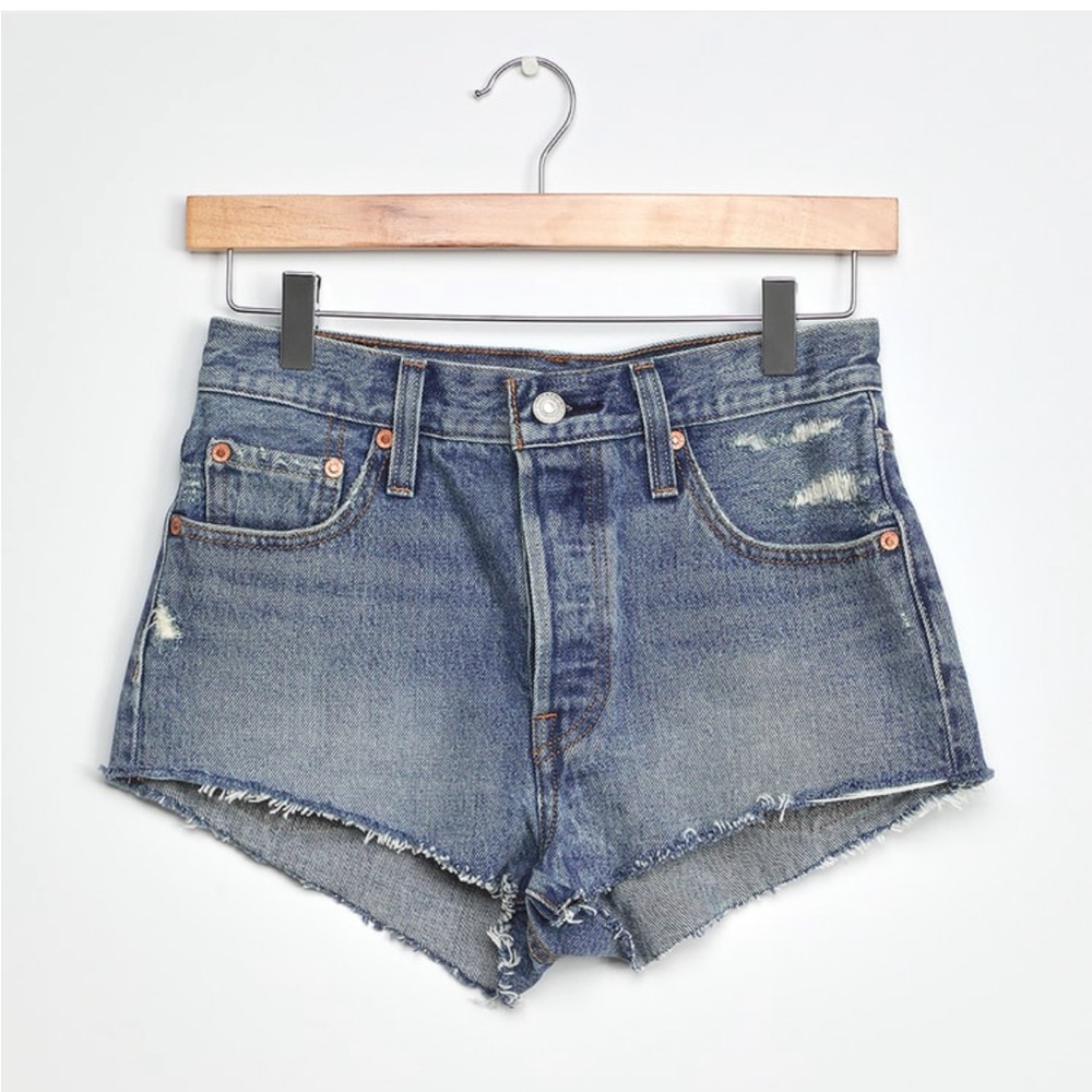 Levi’s Micro Jean Shorts High Waisted Medium Wash
501’s